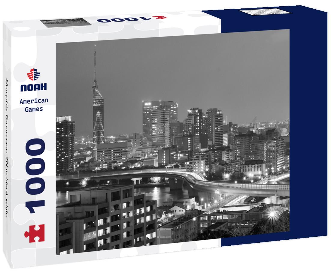Noah Jigsaw Puzzle Memphis Tennessee TN in black white 1000 pieces