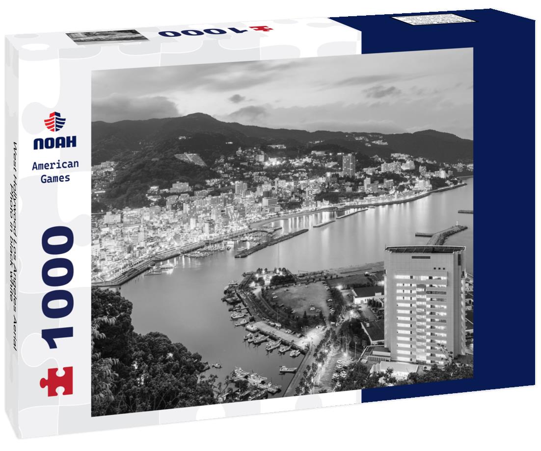 Noah Jigsaw Puzzle West Hollywood Los Angeles Aerial Photo in black white 1000 pieces