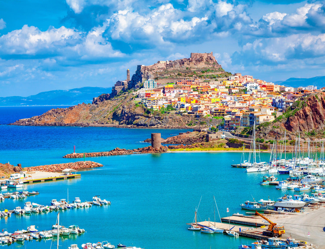 Noah Jigsaw Puzzle Castelsardo town and harbor in Sardinia, Sassari Province, Italy. Beaches and villas in Sardinia 1000 pieces