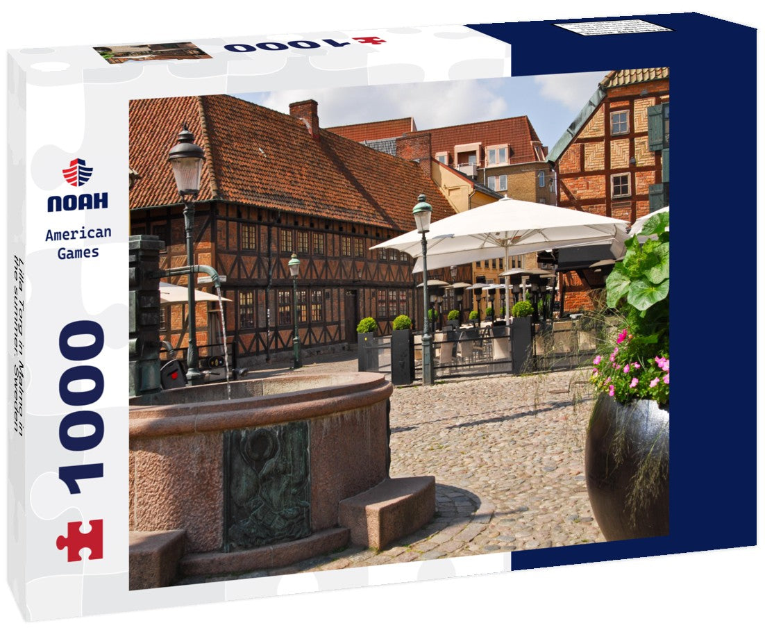 Noah Jigsaw Puzzle Lilla Torg in Malmo in the summer. Sweden 1000 pieces