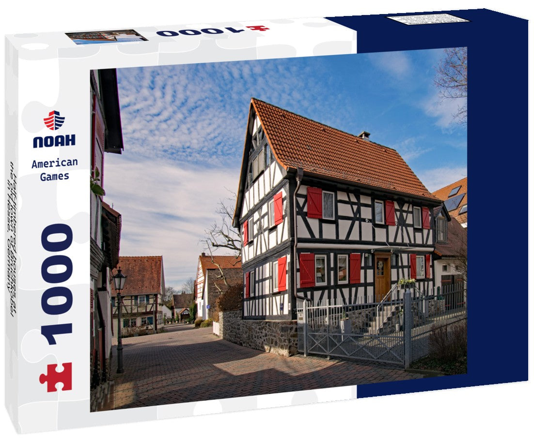 Noah Jigsaw Puzzle Half-timbered houses at the old town of Bruchköbel in Hesse, Germany 1000 pieces