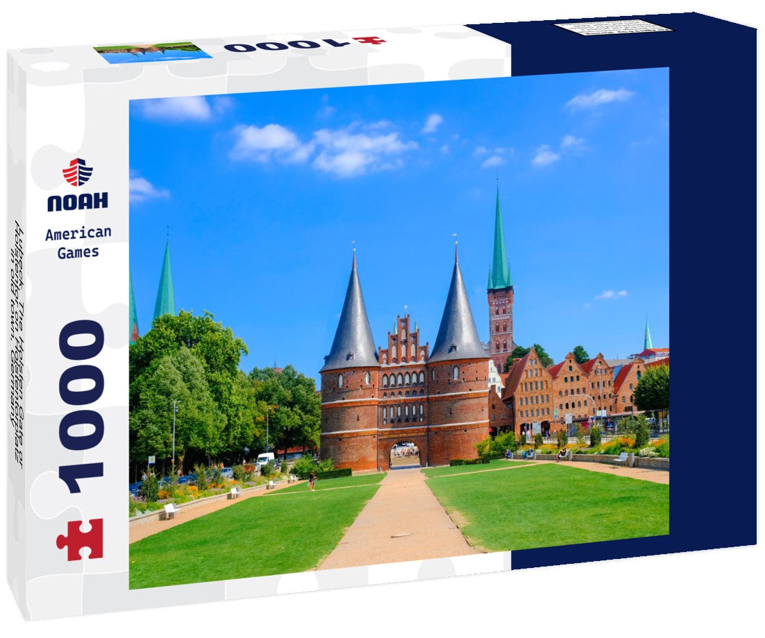 Noah Jigsaw Puzzle Lubeck. The Holsten Gate or Holstentor on Holstentorplatz in old town, Germany 1000 pieces