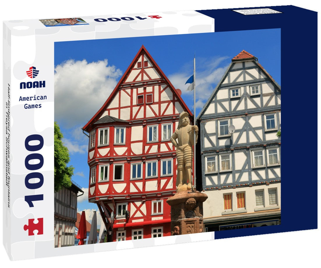 Noah Jigsaw Puzzle Half-timbered houses and fountains in Treysa Schwalmstadt 1000 pieces