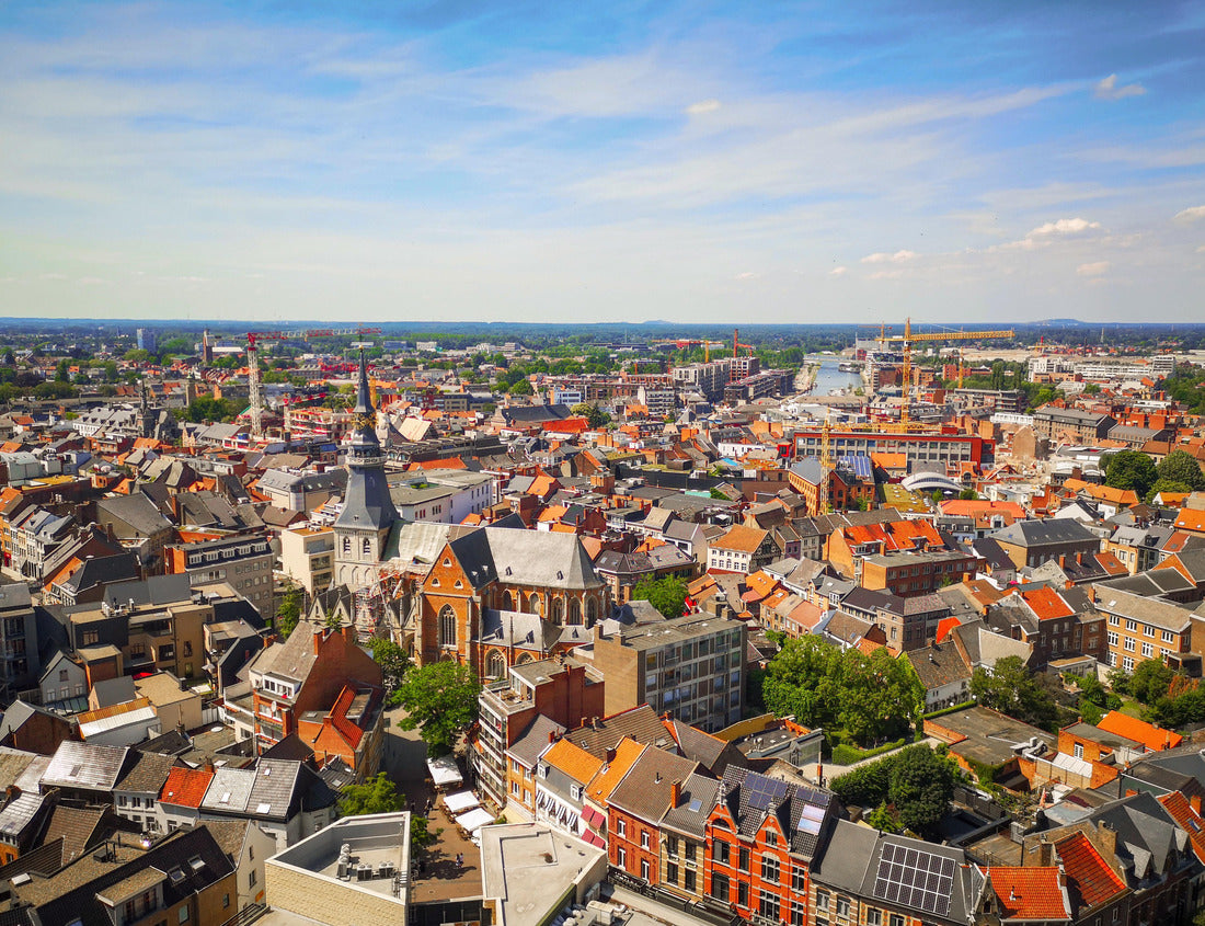 Noah Jigsaw Puzzle Hasselt City Center Skyline with blue sky in summer, in the province of Limburg, Belgium 1000 pieces