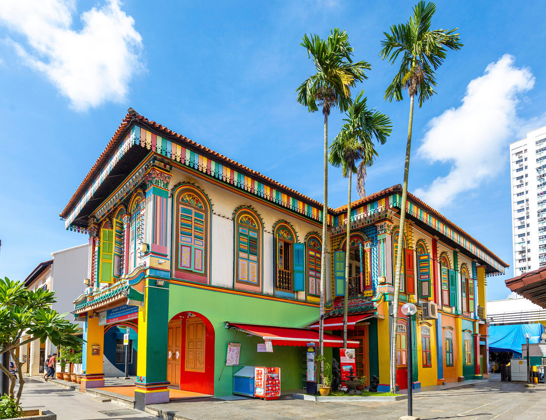 Noah Jigsaw Puzzle Colored facade of the building in Little India, Singapore 1000 pieces