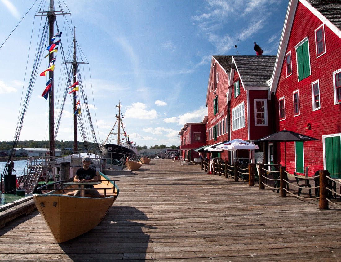 Noah Jigsaw Puzzle Lunenburg harbor nova scotia colorful red buildings and boats 1000 pieces