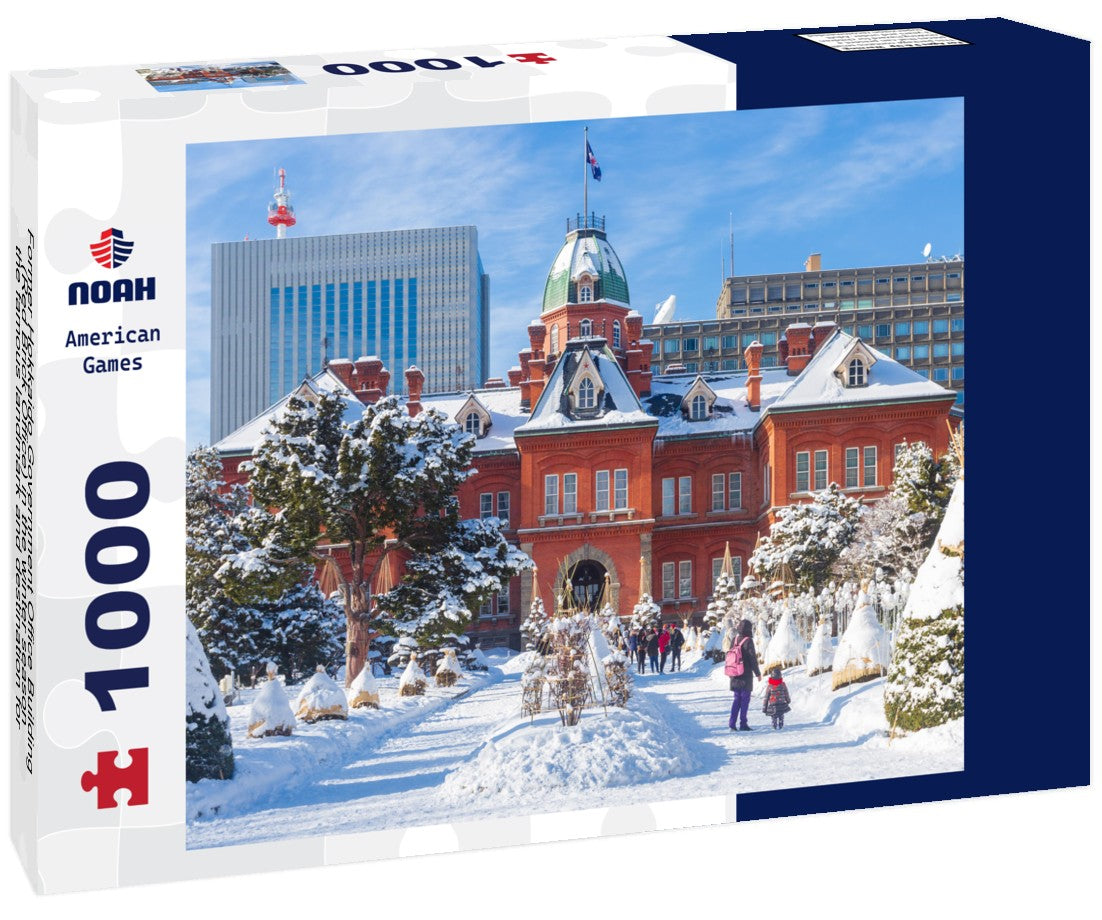 Noah Jigsaw Puzzle Former Hokkaido Government Office Building (Red Brick Office) in the winter season, the famous landmark and destination for tourists. Sapporo, Hokkaido, Japan 1000 pieces