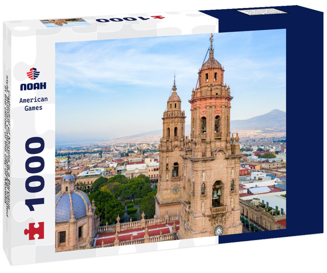 Noah Jigsaw Puzzle Cathedral of Morelia is a Baroque-style, Roman Catholic cathedral located in the center of the city of Morelia, Michoacán, Mexico 1000 pieces