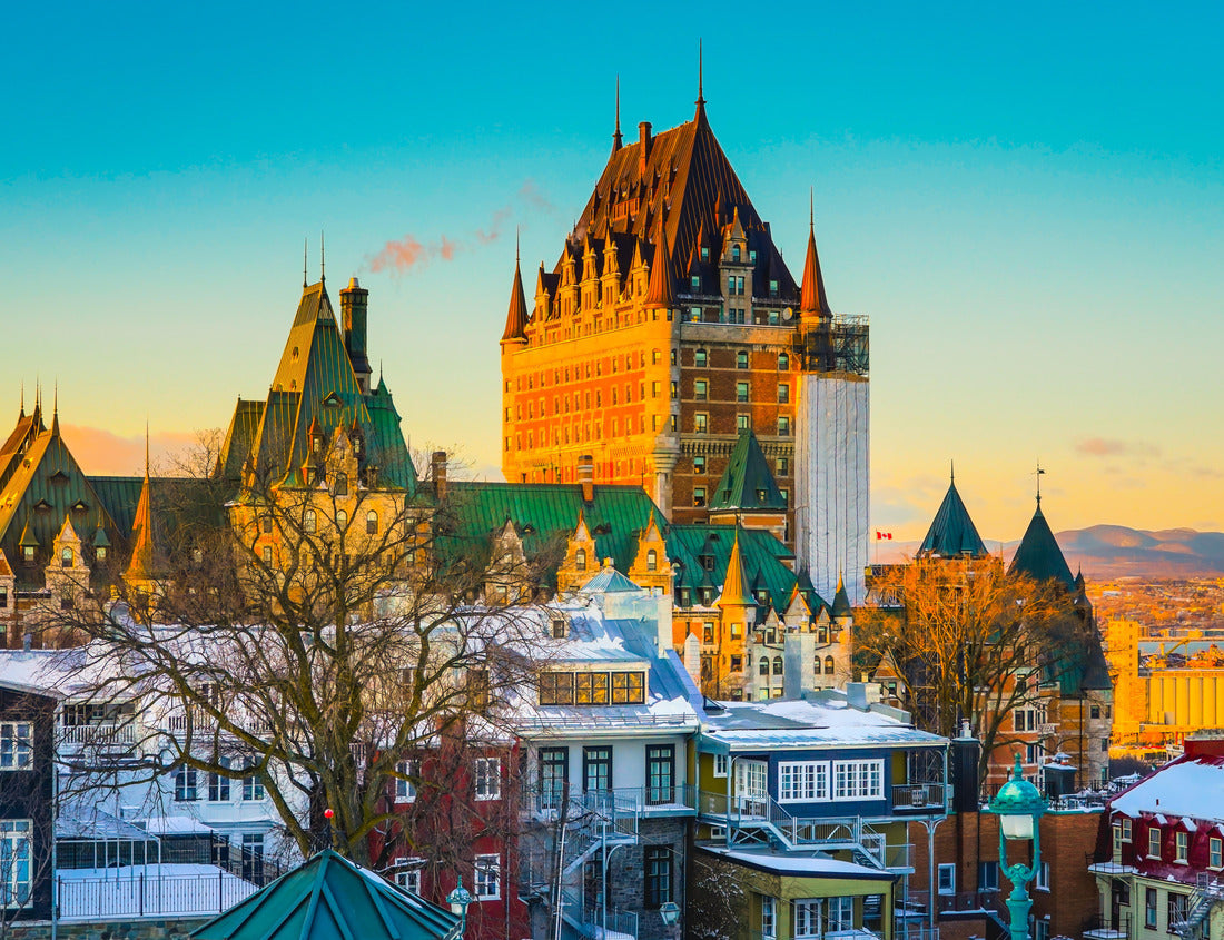 Noah Jigsaw Puzzle City view of Quebec City on the St Lawrence River and colorful sky at dusk 1000 pieces