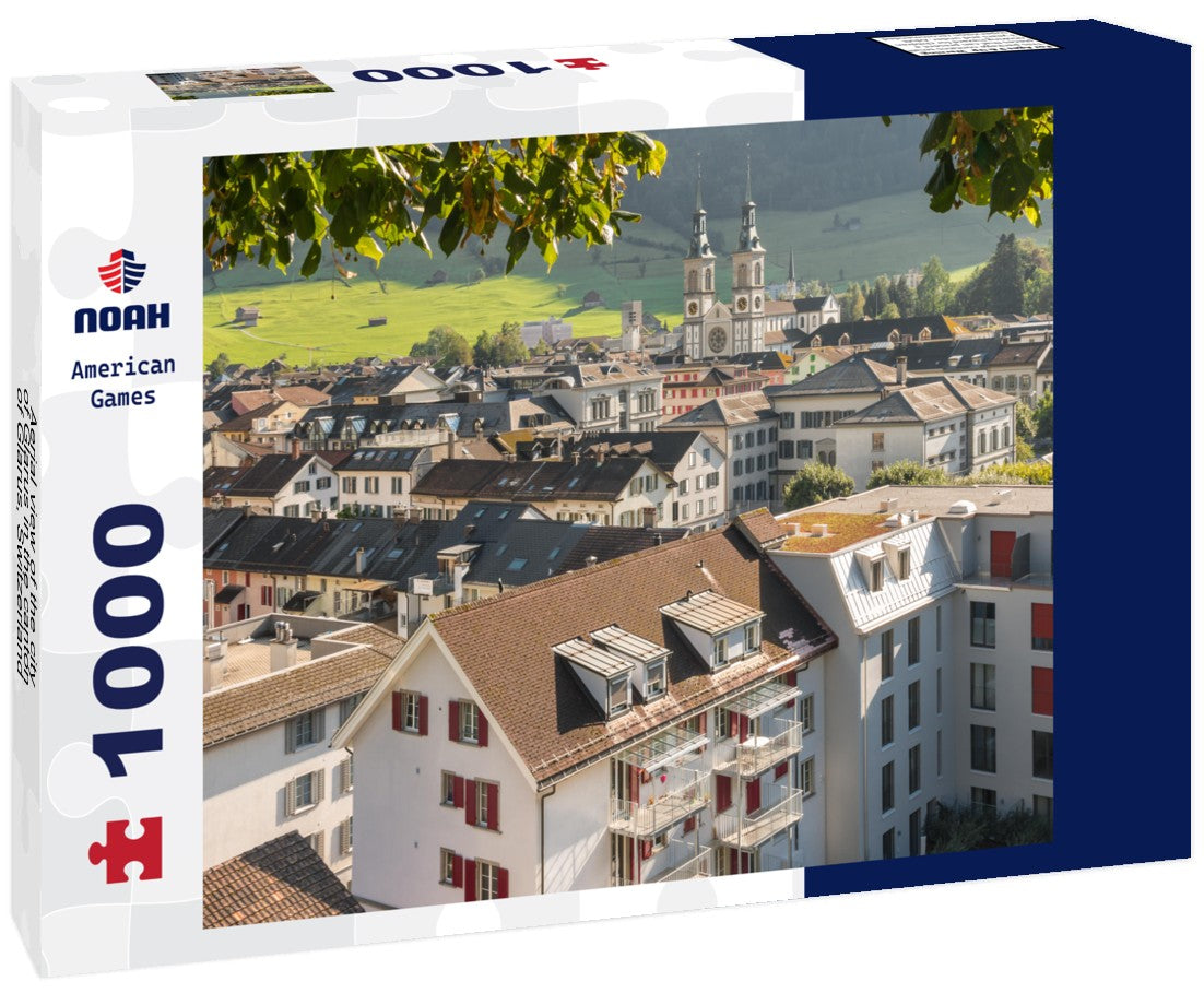 Noah Jigsaw Puzzle Aerial view of the city of Glarus in the canton of Glarus, Switzerland 1000 pieces