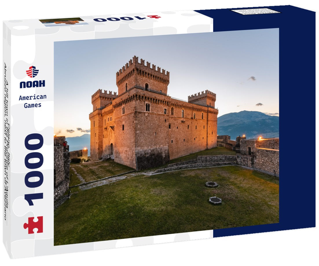 Noah Jigsaw Puzzle Celano, Italy - A hill town in the Province of L'Aquila, Abruzzo region, next to the town of Avezzano, with the medieval stone castle Piccolomini, now a public museum 1000 pieces