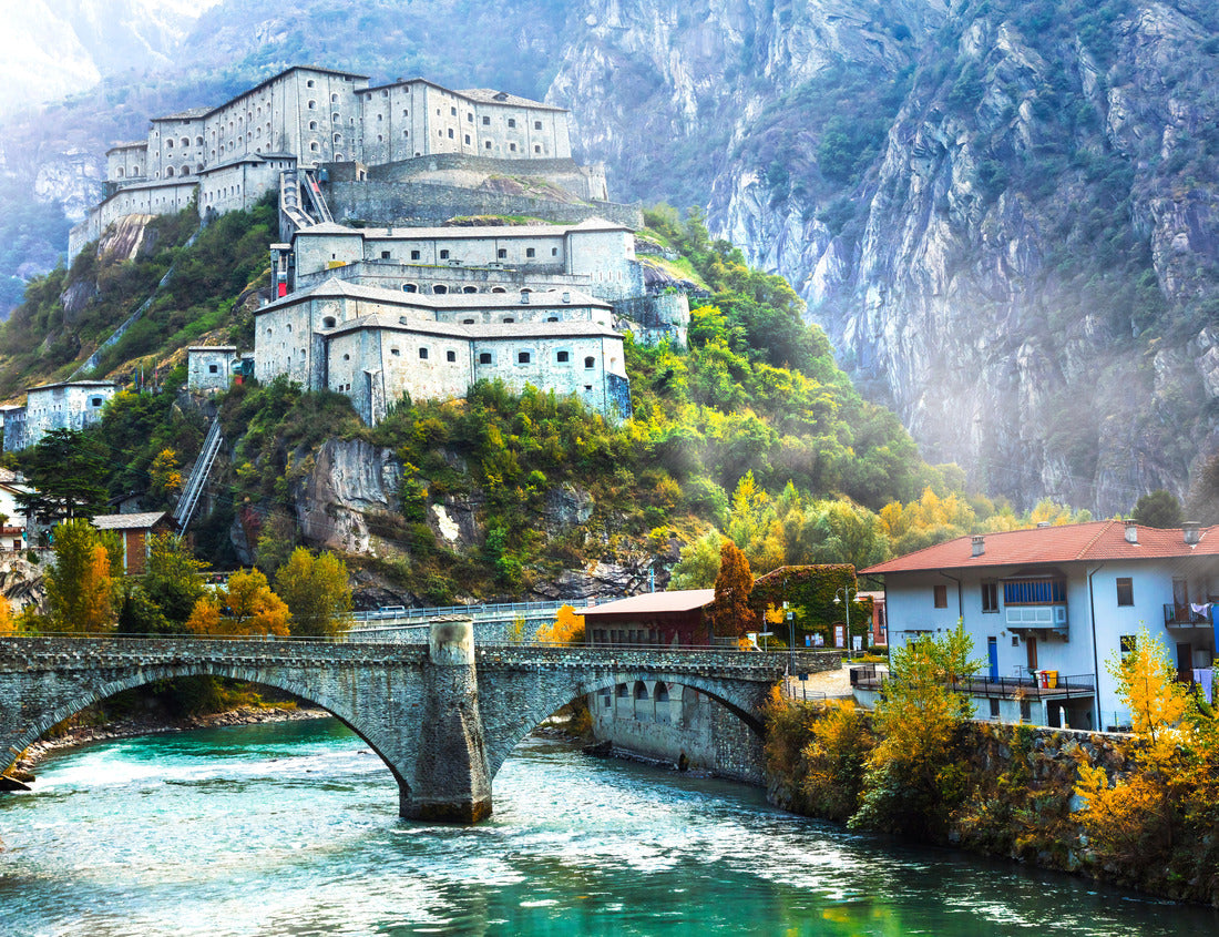 Noah Jigsaw Puzzle Bard Fortress (Castle) or Castello di Bard - beautiful medieval castle in the Aosta Valley. Northern Italy 1000 pieces
