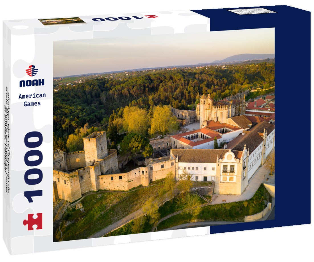 Noah Jigsaw Puzzle air-dryer view of Convento de cristo Christ's convent in Tomar at sunrise, Portugal 1000 pieces