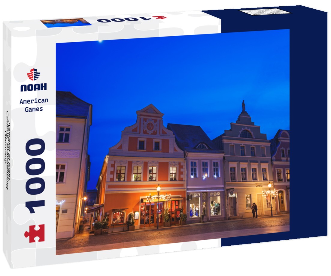 Noah Jigsaw Puzzle Altmarkt at night. Cottbus, Brandenburg, Germany 1000 pieces