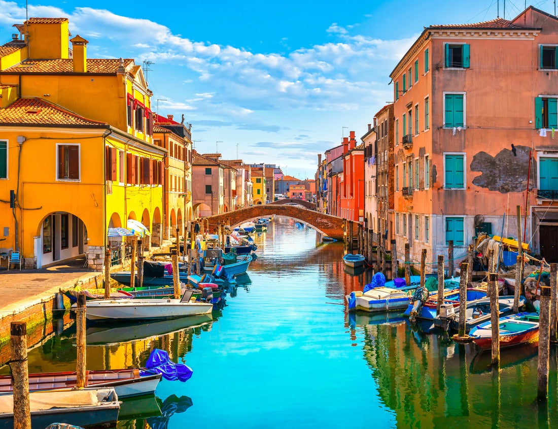 Noah Jigsaw Puzzle Chioggia city in Venetian lagoon, water canal and church. Veneto, Italy 1000 pieces