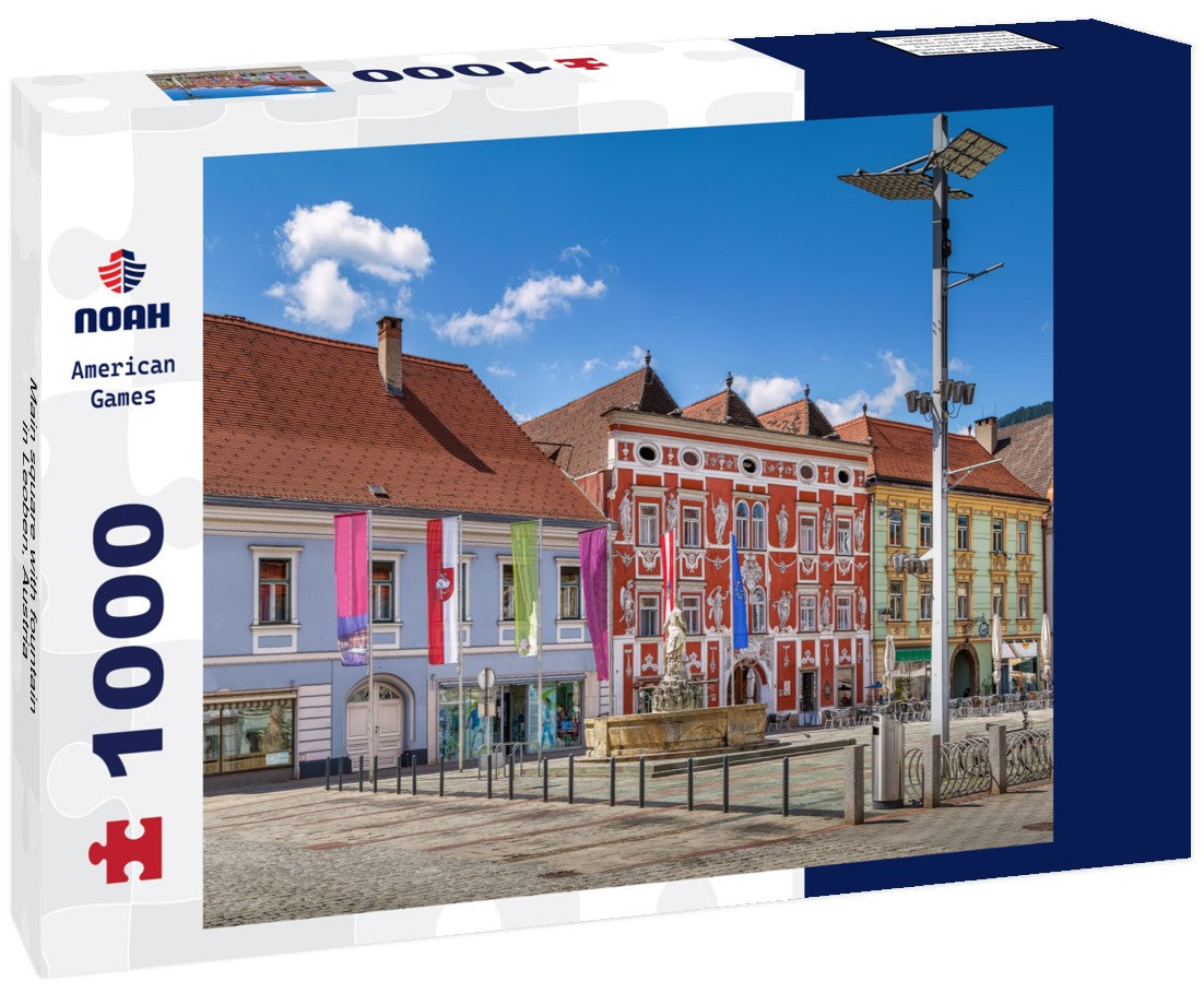 Noah Jigsaw Puzzle Main square with fountain in Leoben, Austria 1000 pieces