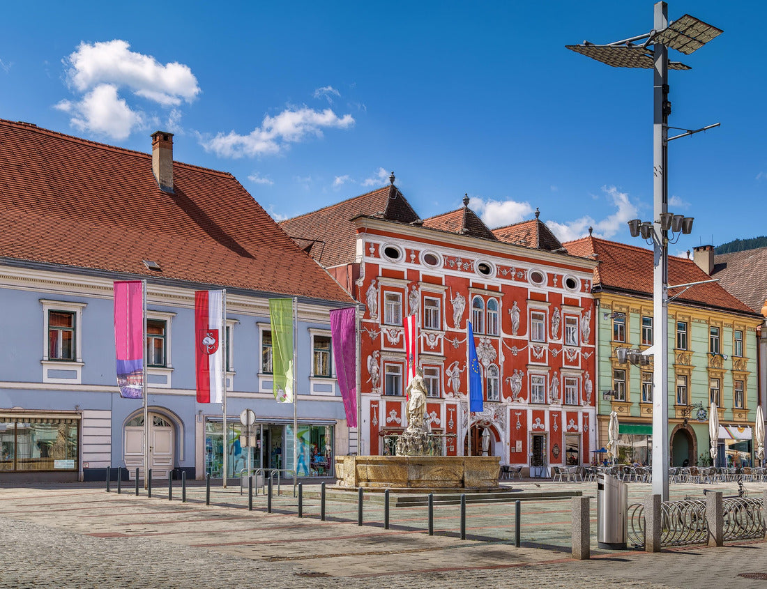 Noah Jigsaw Puzzle Main square with fountain in Leoben, Austria 1000 pieces