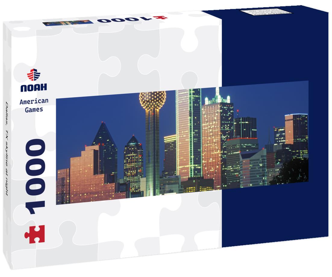 Noah Jigsaw Puzzle Dallas, TX skyline at night panorama 1000 pieces