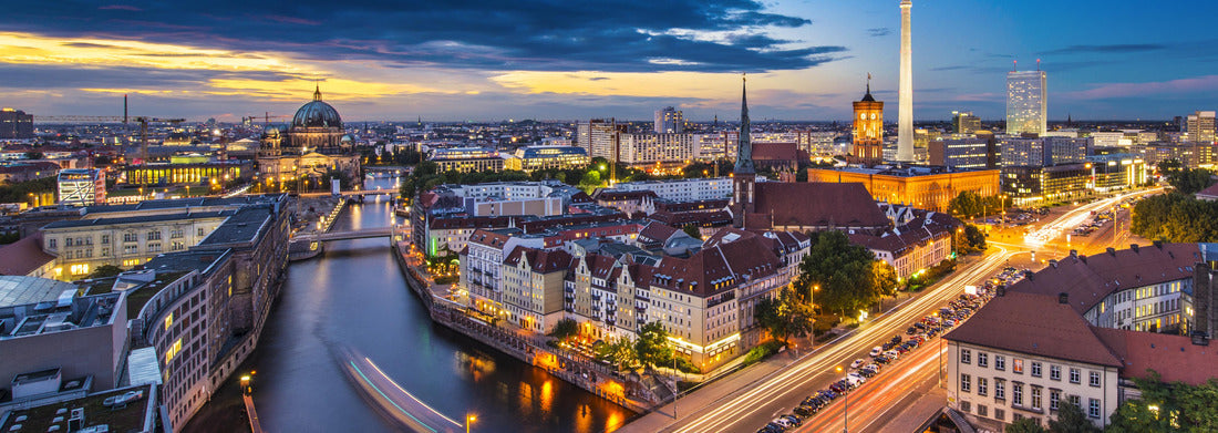 Noah Jigsaw Puzzle Berlin, Germany viewed from above the Spree River panorama 1000 pieces