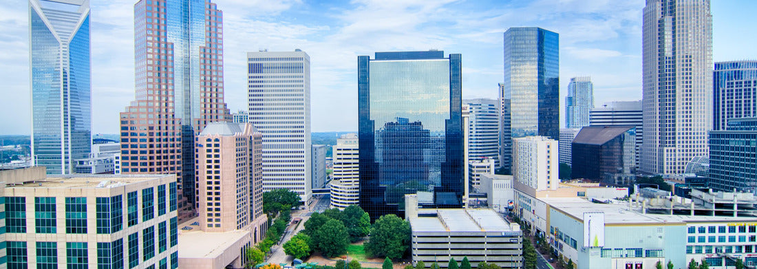 Noah Jigsaw Puzzle Aerial view of Charlotte North Carolina skyline panorama 1000 pieces