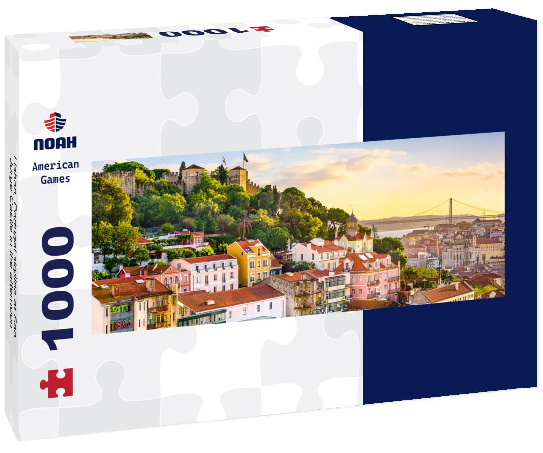 Noah Jigsaw Puzzle Lisbon, Portugal skyline at Sao Jorge Castle in the afternoon panorama 1000 pieces