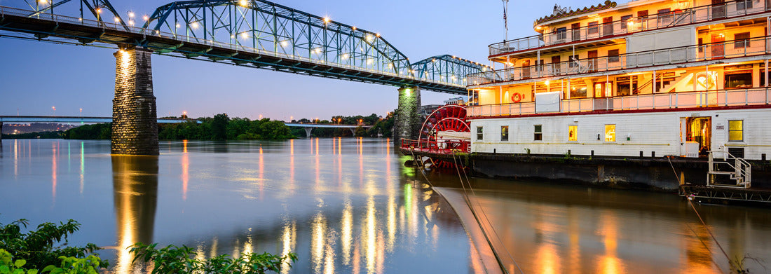 Noah Jigsaw Puzzle Chattanooga, Tennessee, USA riverfront panorama 1000 pieces