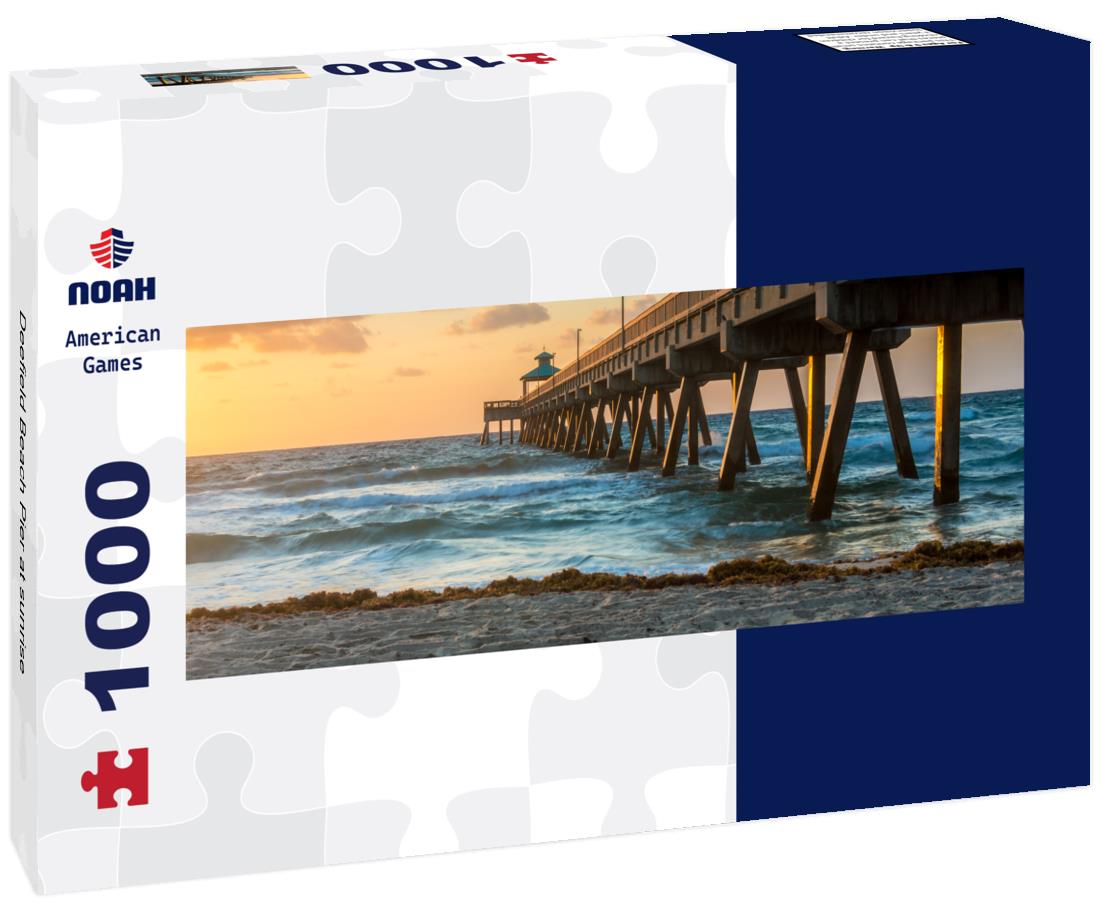 Noah Jigsaw Puzzle Deefield Beach Pier at sunrise panorama 1000 pieces
