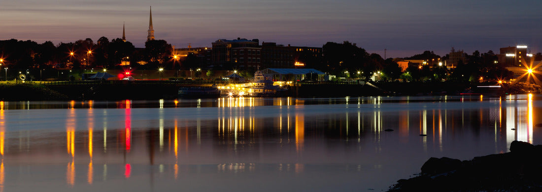 Noah Jigsaw Puzzle City of Bangor, Maine skyline at dusk panorama 1000 pieces