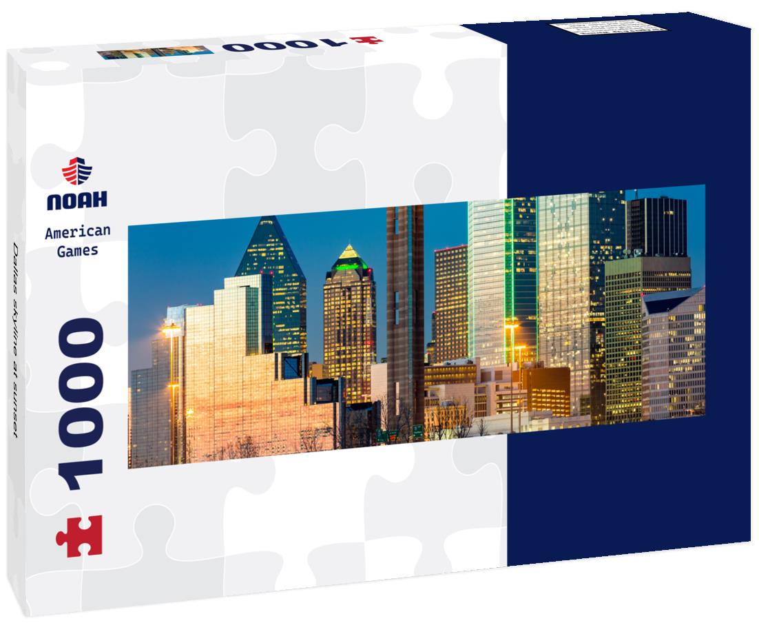 Noah Jigsaw Puzzle Dallas skyline at sunset panorama 1000 pieces