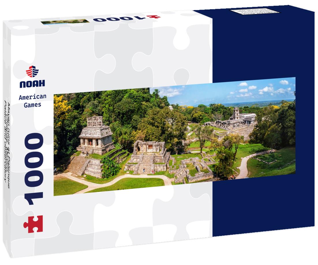 Noah Jigsaw Puzzle Mayan ruins at Palenque, Chiapas, Mexico. Palace and observatory panorama 1000 pieces