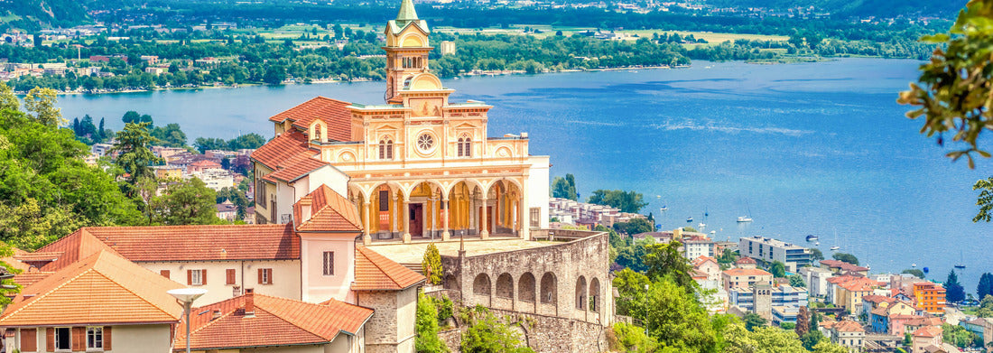 Noah Jigsaw Puzzle Lake Maggiore, Madonna del Sasso panorama 1000 pieces