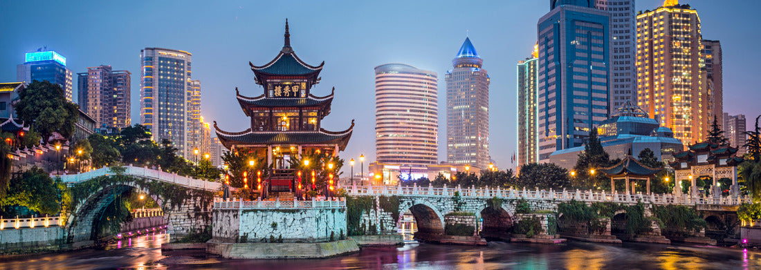 Noah Jigsaw Puzzle Guiyang, China at the Jiaxu Pavilion on the Nanming River Panorama 1000 Pieces