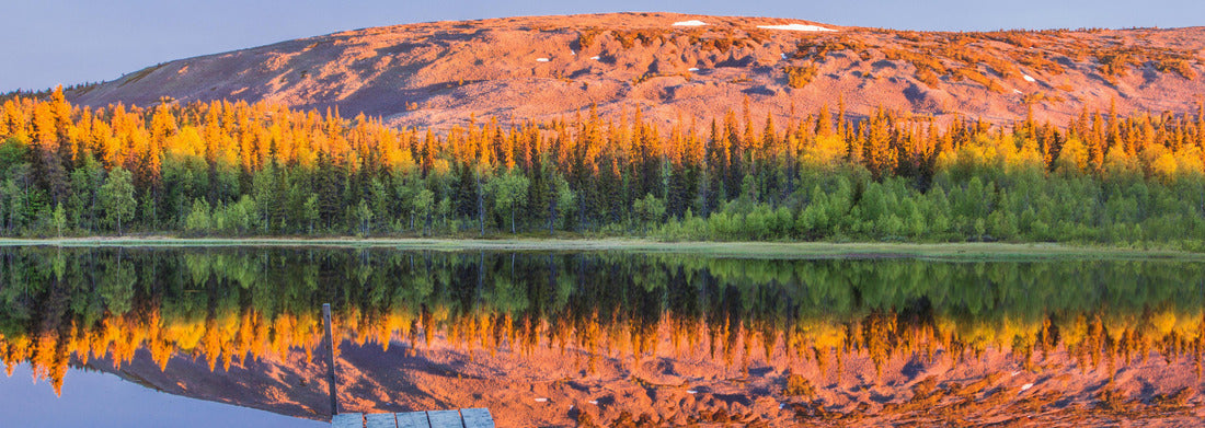 Noah Jigsaw Puzzle Footbridge on the lake near Luosto - Finland Panorama 1000 Pieces
