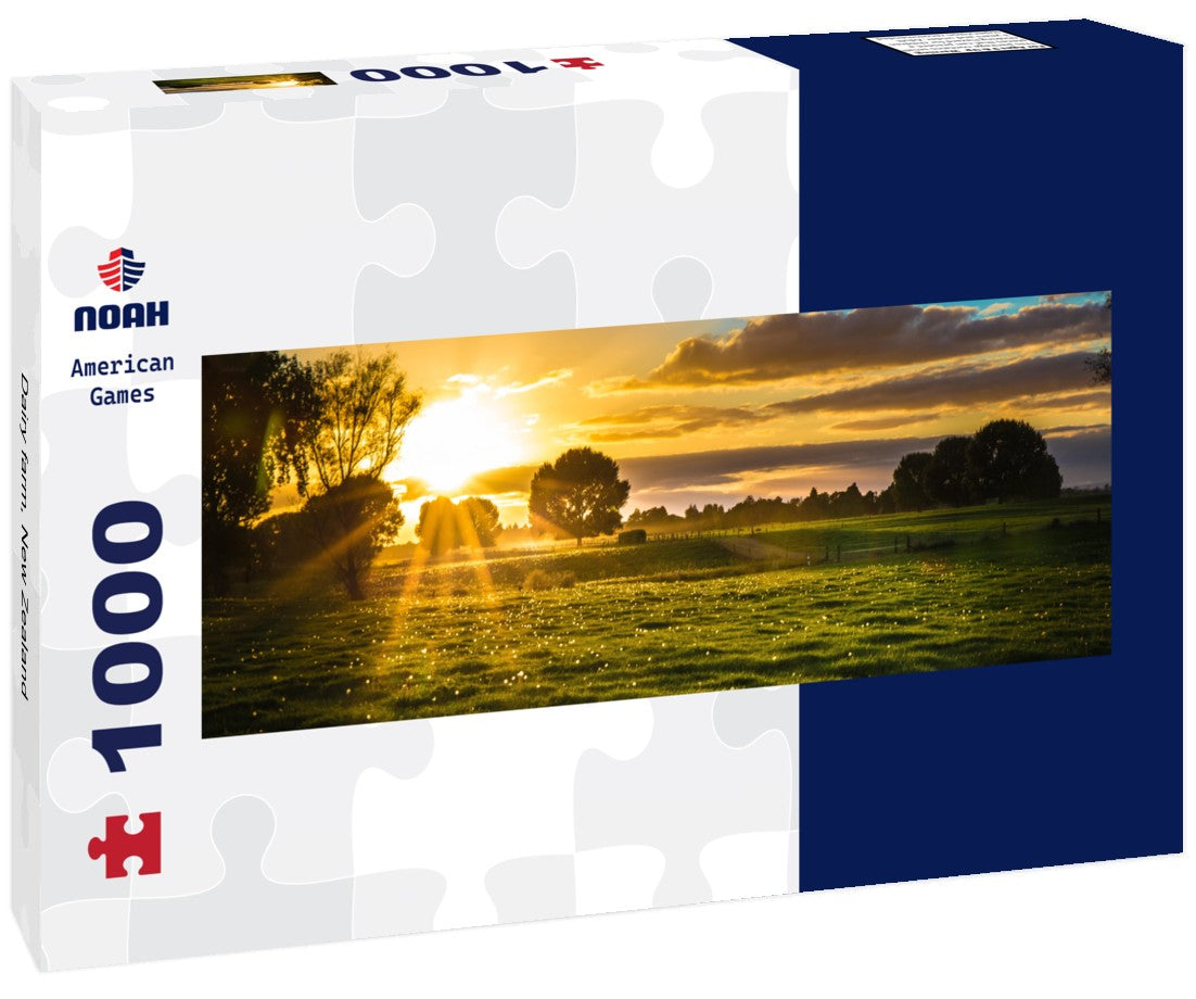 Noah Jigsaw Puzzle Dairy farm, New Zealand Panorama 1000 Pieces