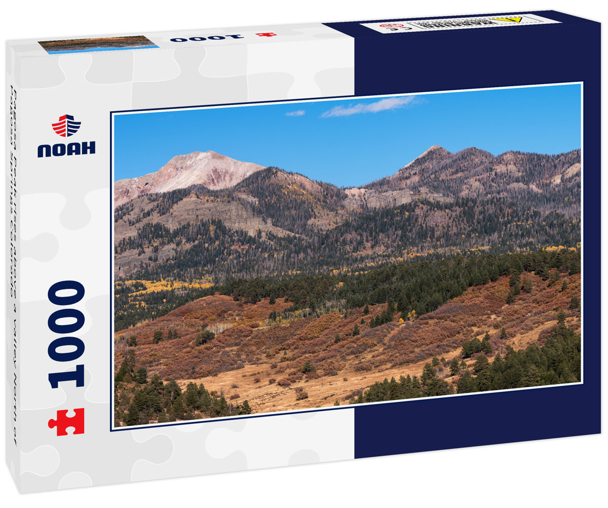 Pagosa Peak rises above a valley North of Pagosa Springs Colorado