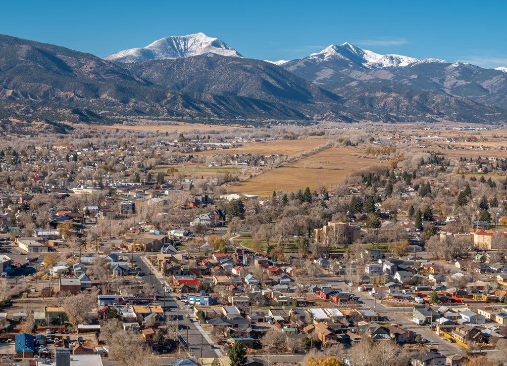 Elevated View of Salida, Colorado