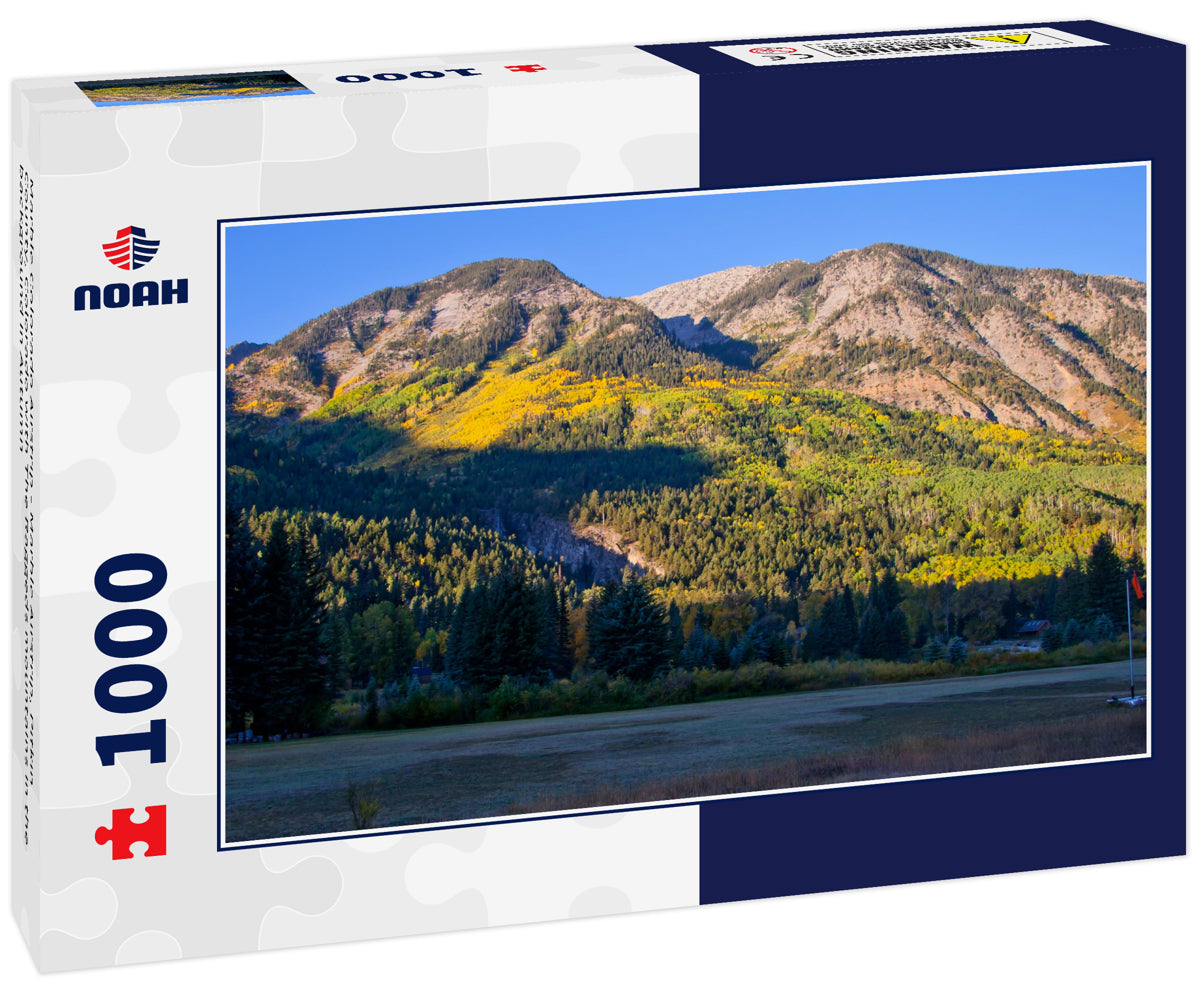 Marble Colorado Airstrip - Marble Airstrip, Pitkin County, Colorado with The Raggeds mountains in the background in Autumn