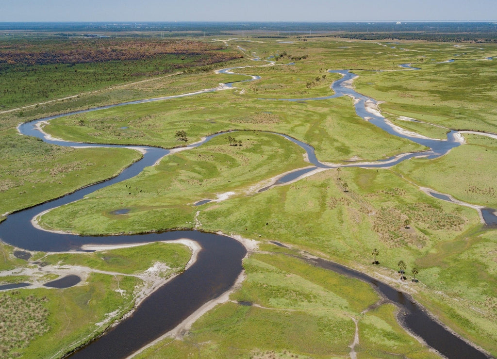 The St Johns River basin in Brevard County Florida