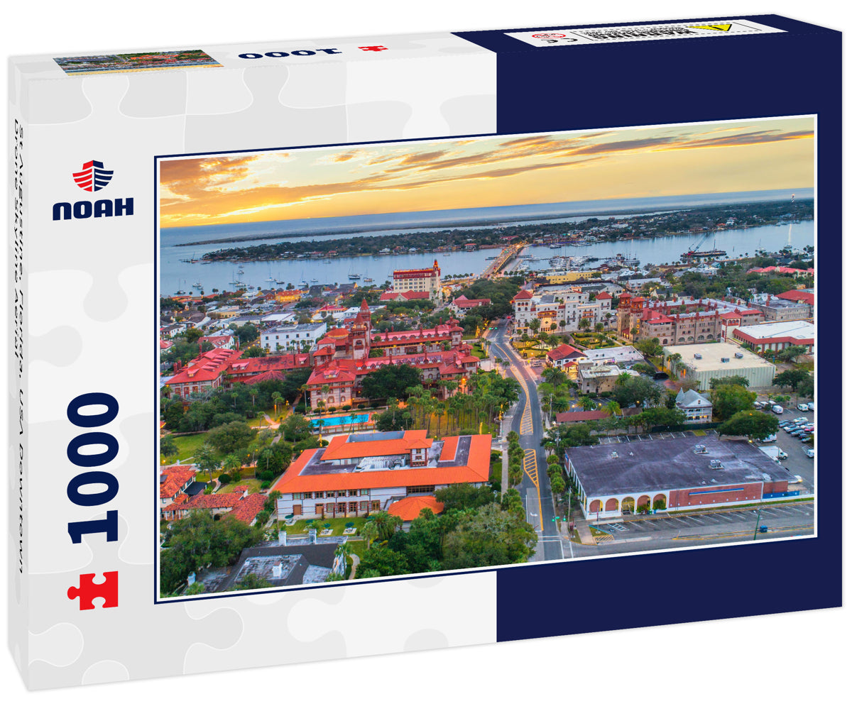 St Augustine, Florida, USA Downtown Drone Skyline Aerial