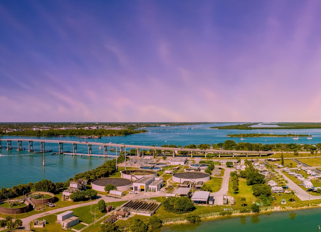 Aerial photo Ft Pierce Wastewater Treatment