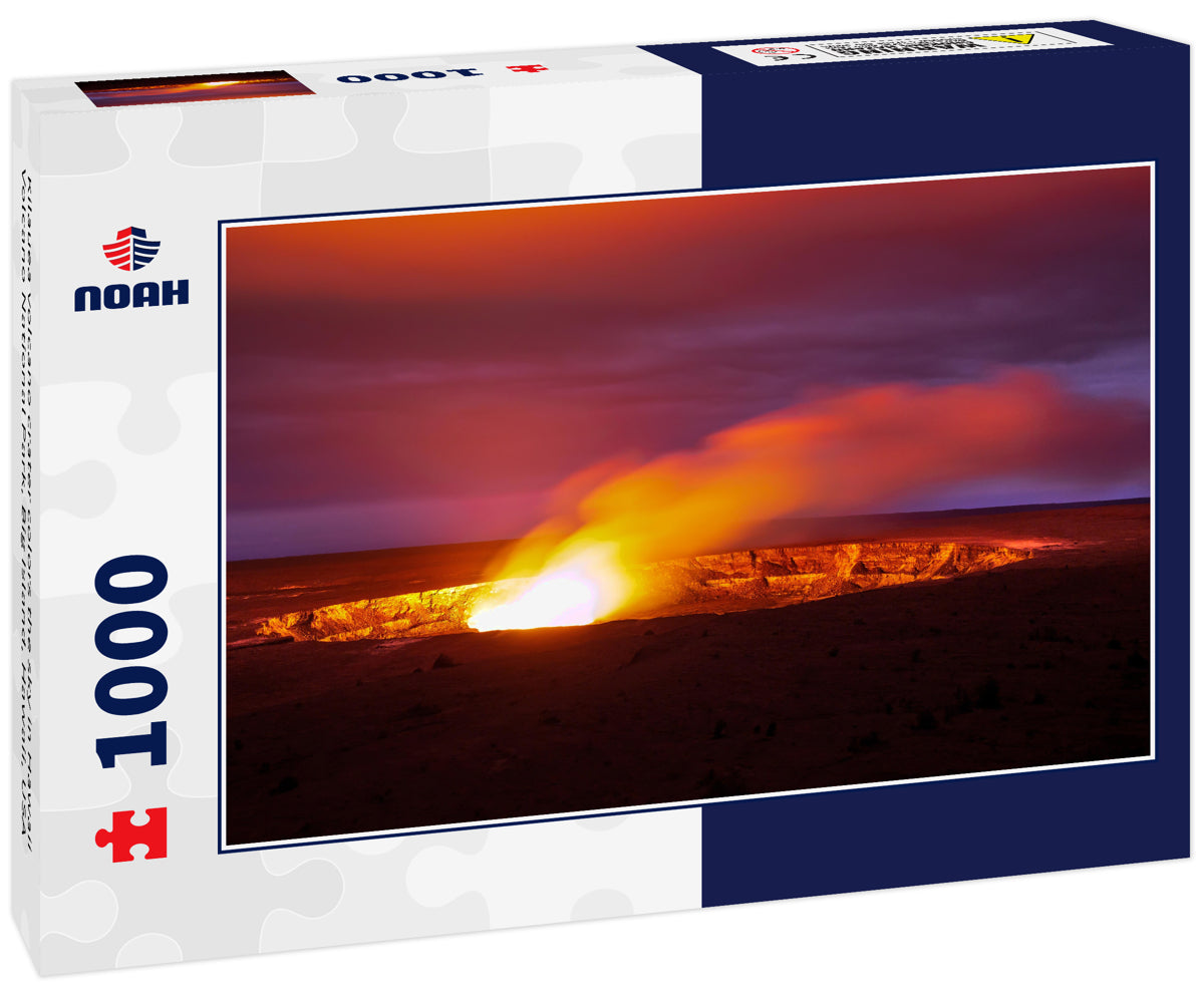 Kilauea volcano crater colors the sky in Hawaii Volcano National Park, Big Island, Hawaii, USA