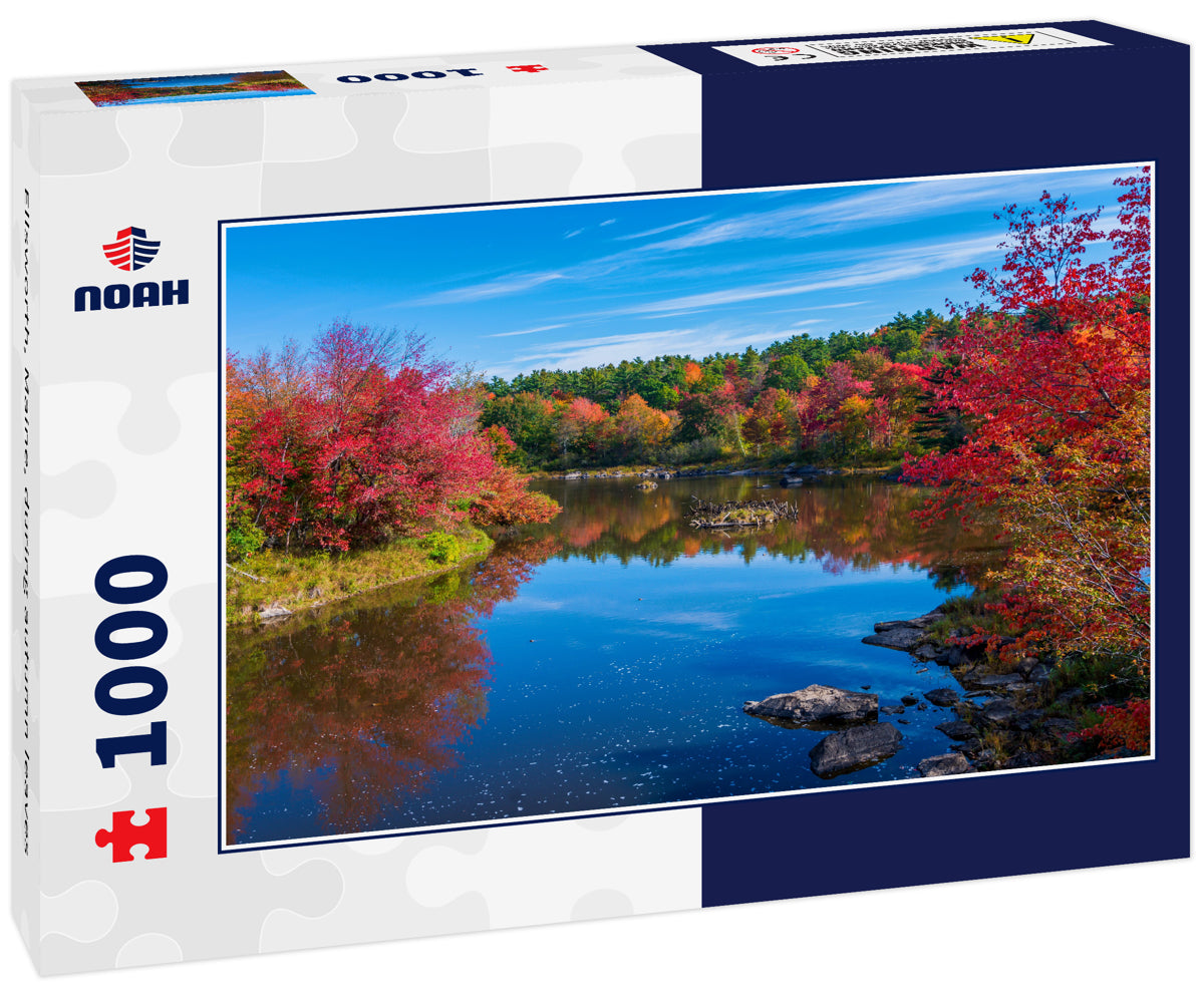 Ellsworth, Maine, during autumn leaves
