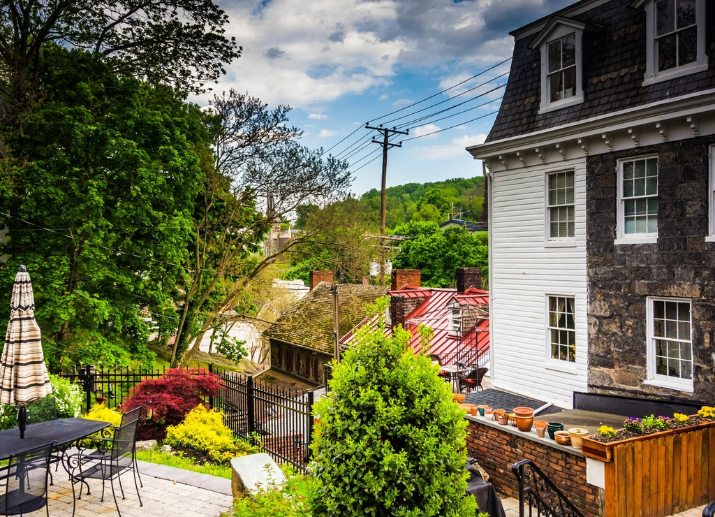 Old buildings in Ellicott City, Maryland
