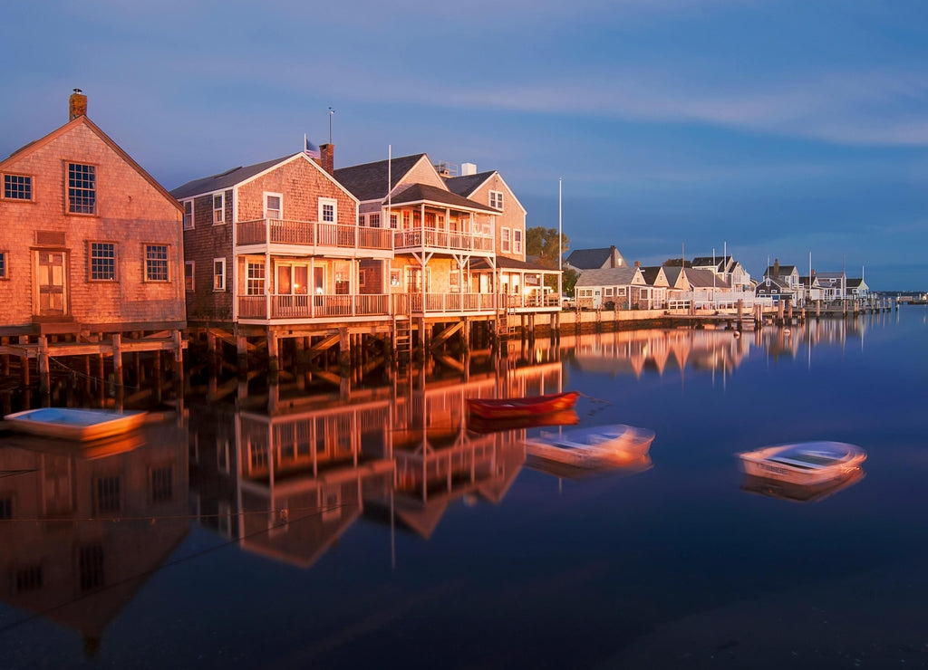 Harbor Houses Sunset Nantucket Island