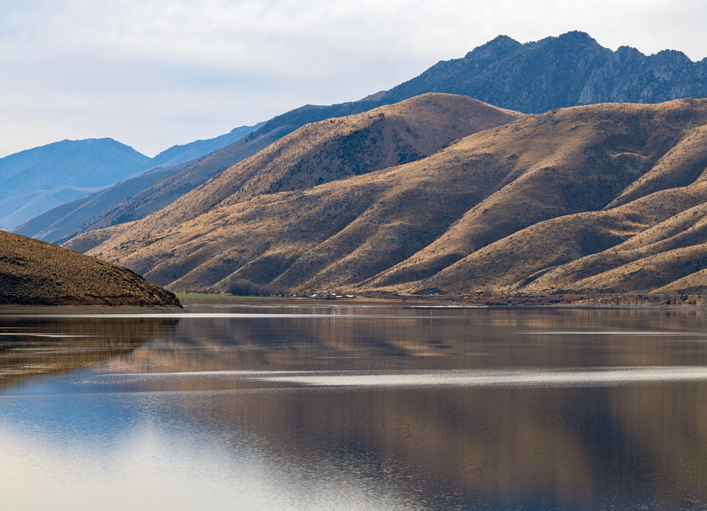 Hills surrounding Topaz Lake on the Nevada California border, USA