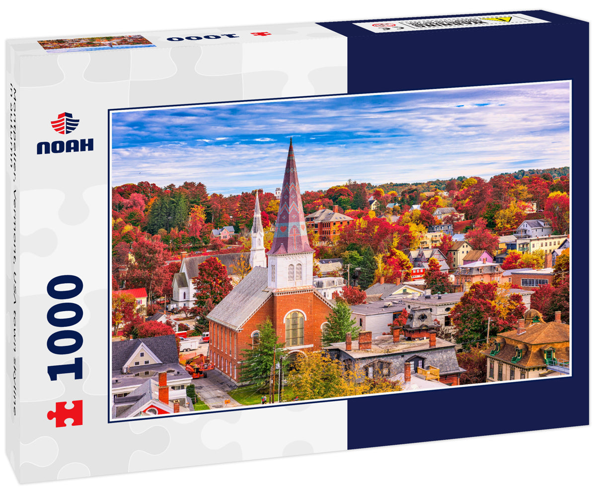 Montpelier, Vermont, USA town skyline in autumn
