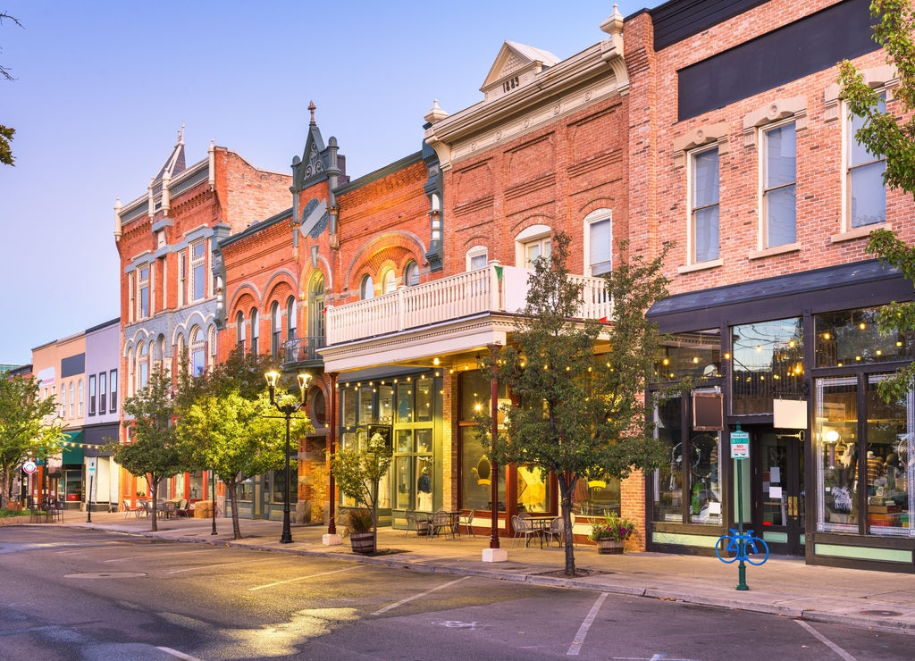 Provo, Utah, USA downtown on Center Street
