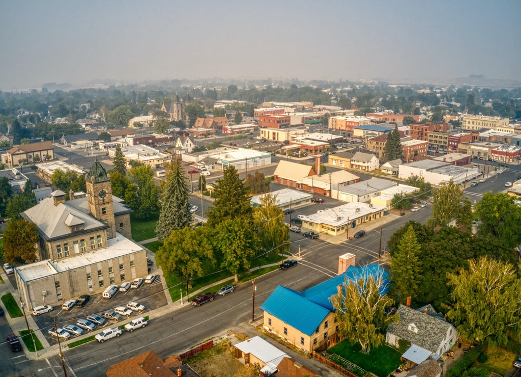 Baker City, Oregon on a hazy Day