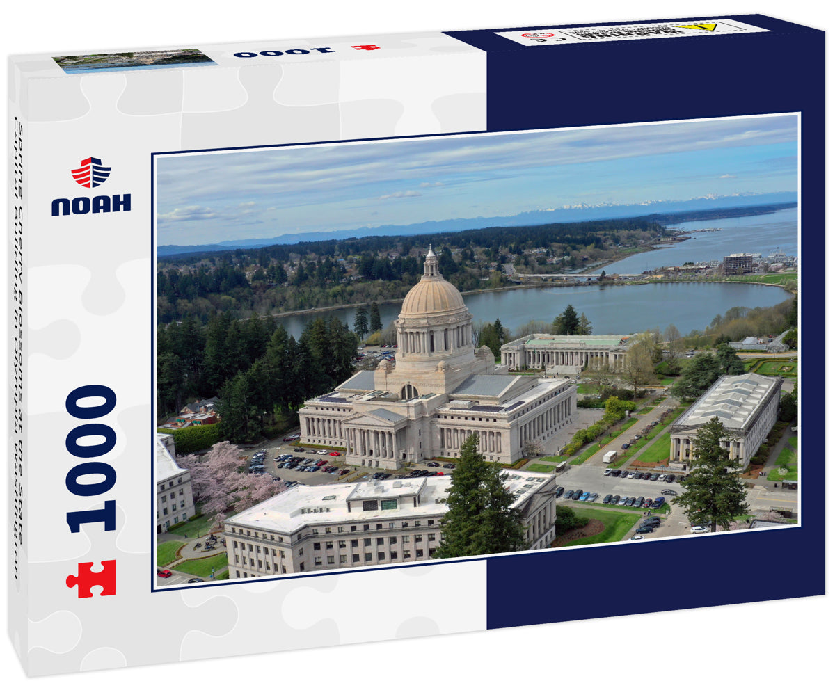Spring Cherry Blossoms at the State Capital Building in Olympia Washington