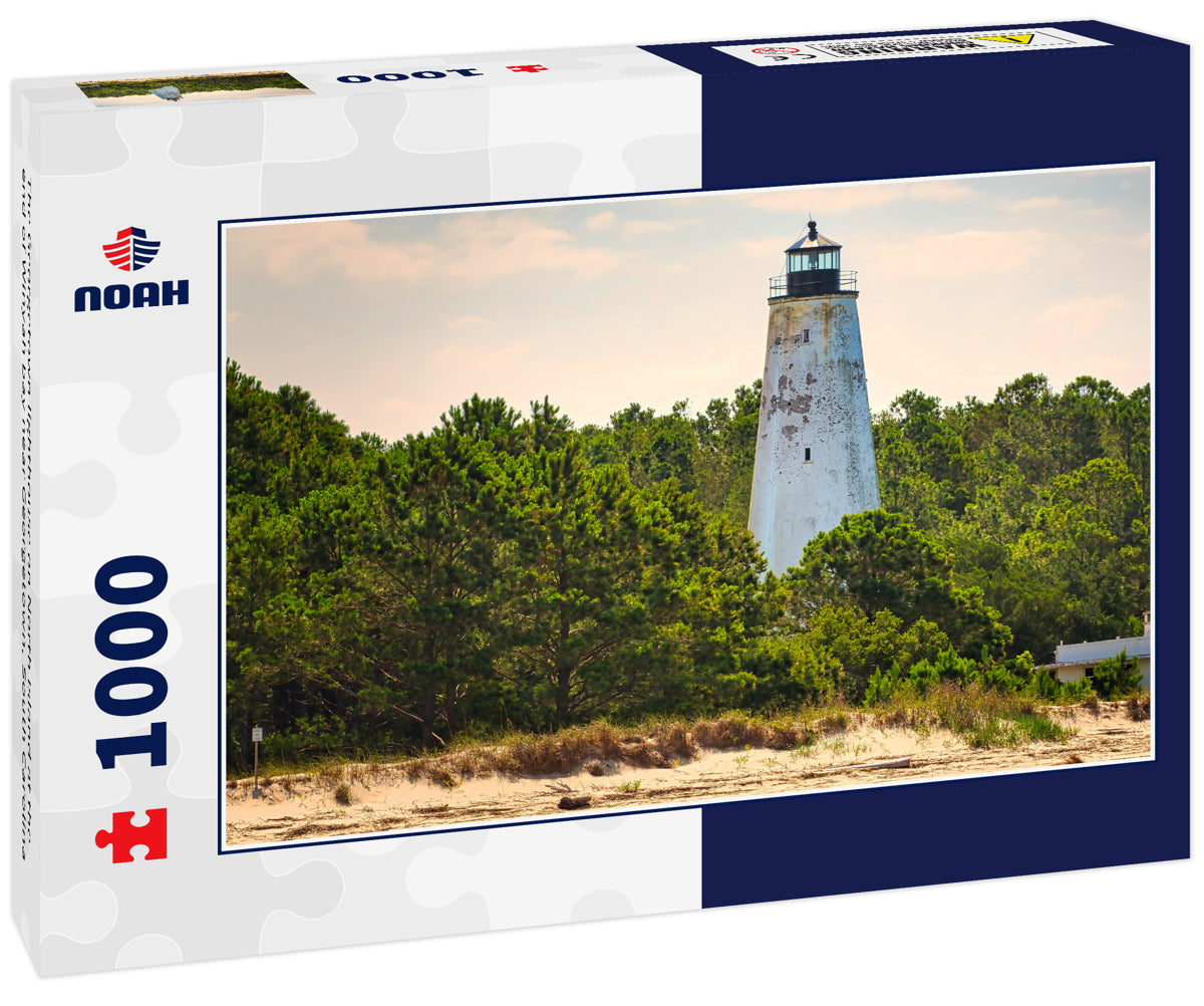 The Georgetown lighthouse on North Island at the end of Winyah bay near Georgetown, South Carolina